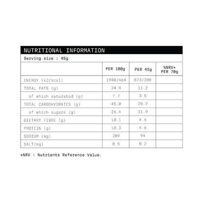 Cadence Nutrition Balanced Energy Bar – Apple Pie (20 × 45g)